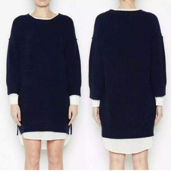 Brochu Walker The Locker Layered Cashmere / Wool Pullover Sweater Dress Sz Small - Picture 1 of 14